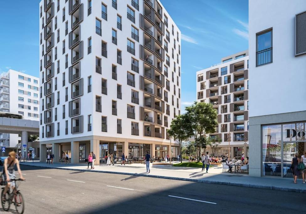 Donaublick Oasis: Stylische Wohnung Вена Экстерьер фото